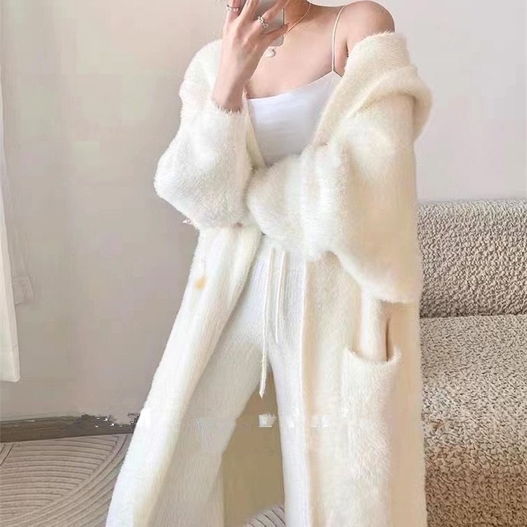 Кашемировый белый кардиган 4