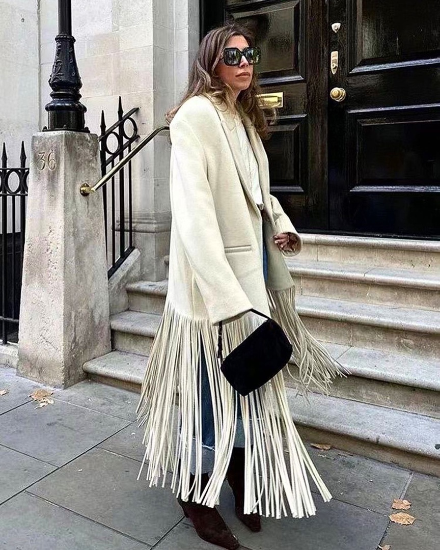 Пальто белое